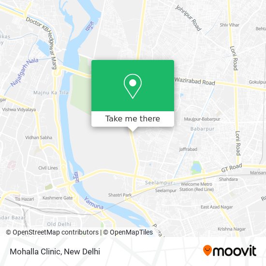 Mohalla Clinic map