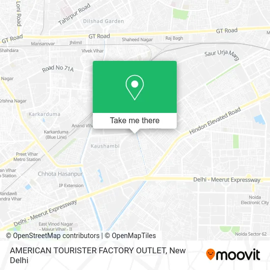 AMERICAN TOURISTER FACTORY OUTLET map