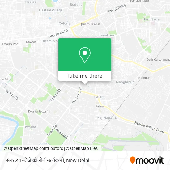 सेक्टर 1-जेजे कॉलोनी-ब्लॉक बी map
