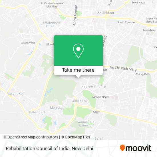 Rehabilitation Council of India map