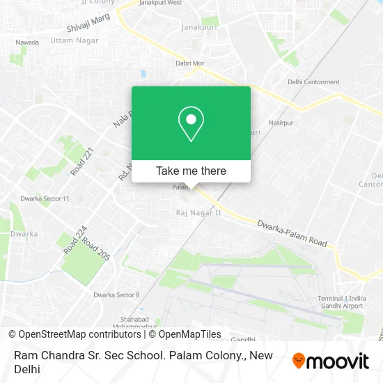 Ram Chandra Sr. Sec School. Palam Colony. map