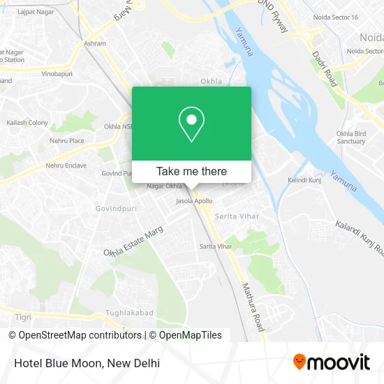 Hotel Blue Moon map