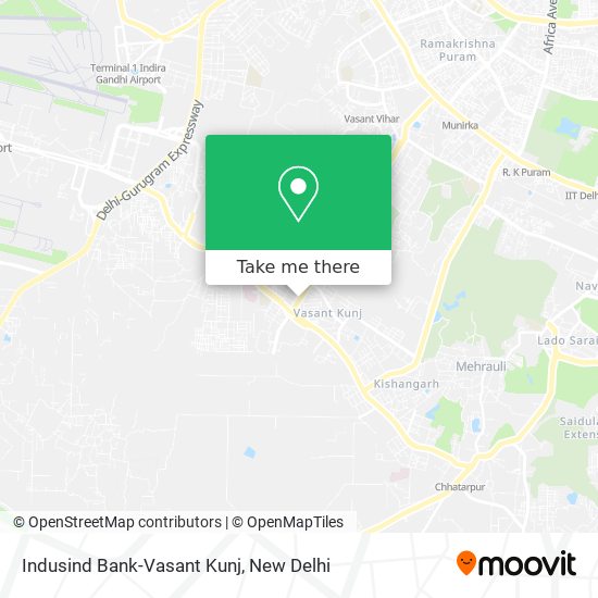 Indusind Bank-Vasant Kunj map