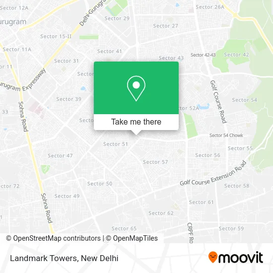 Landmark Towers map