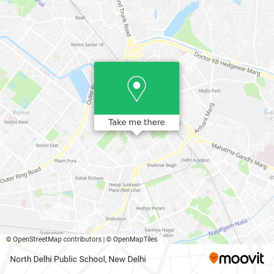 North Delhi Public School map