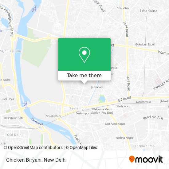 Chicken Biryani map