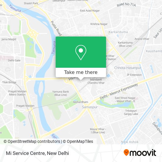 Mi Service Centre map