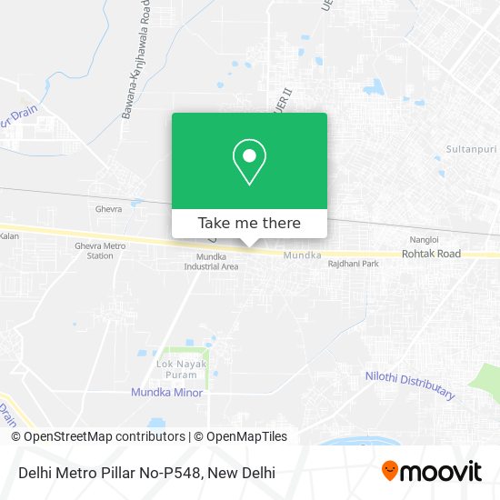 Delhi Metro Pillar No-P548 map