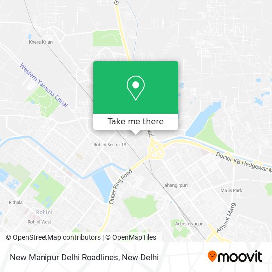 New Manipur Delhi Roadlines map