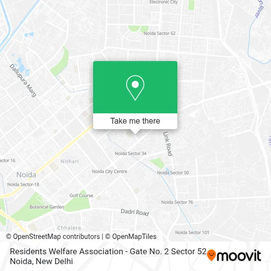 Residents Welfare Association-Gate No 2 Sector 52 Noida map