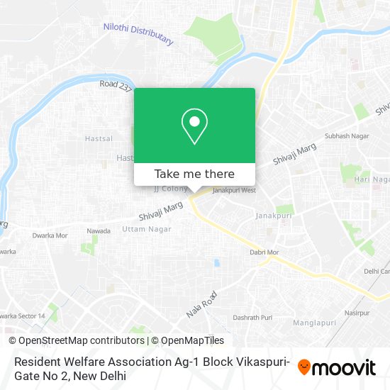 Resident Welfare Association Ag-1 Block Vikaspuri-Gate No 2 map