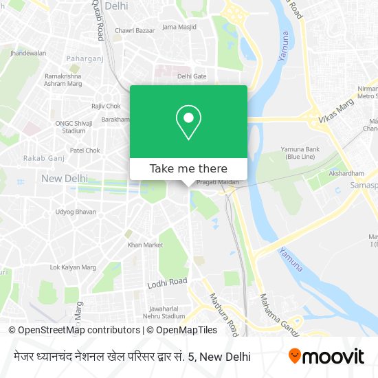 मेजर ध्यानचंद नेशनल खेल परिसर द्वार सं. 5 map