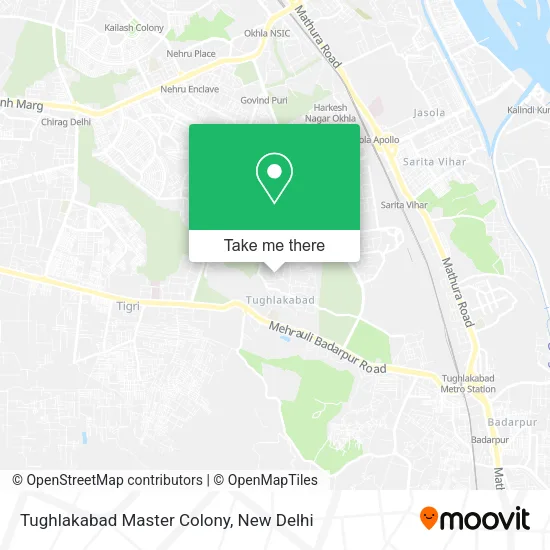 Tughlakabad Master Colony map