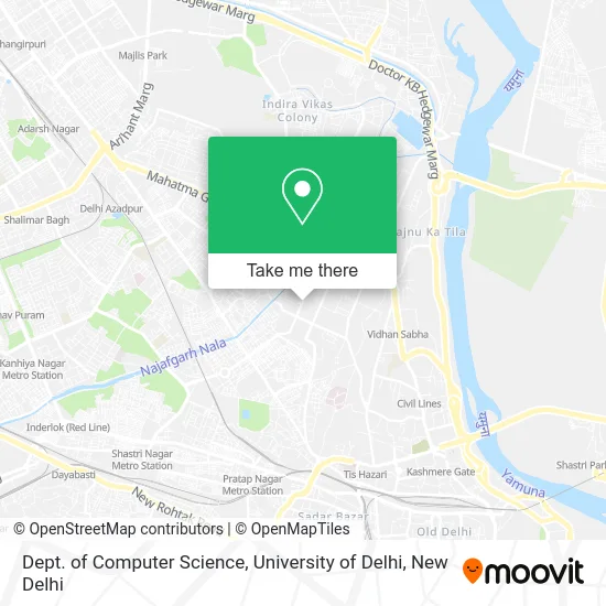 Dept. of Computer Science, University of Delhi map
