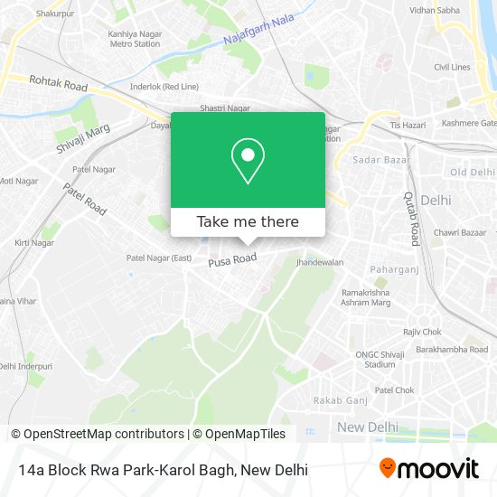 14a Block Rwa Park-Karol Bagh map