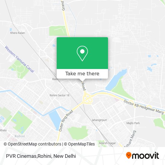 PVR Cinemas,Rohini map