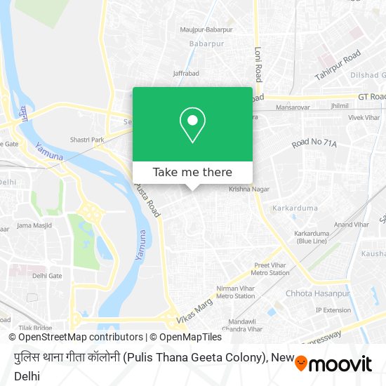 पुलिस थाना गीता कॉलोनी (Pulis Thana Geeta Colony) map