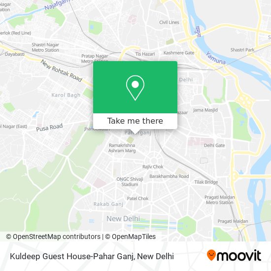 Kuldeep Guest House-Pahar Ganj map