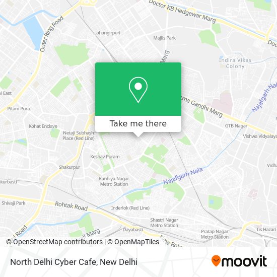 North Delhi Cyber Cafe map