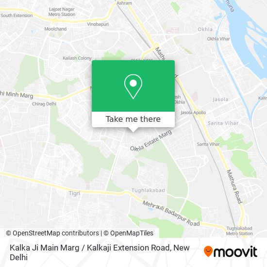 Kalka Ji Main Marg / Kalkaji Extension Road map