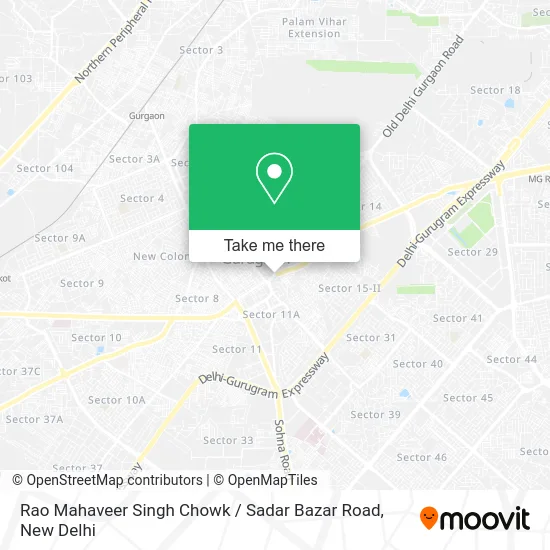 Rao Mahaveer Singh Chowk / Sadar Bazar Road map