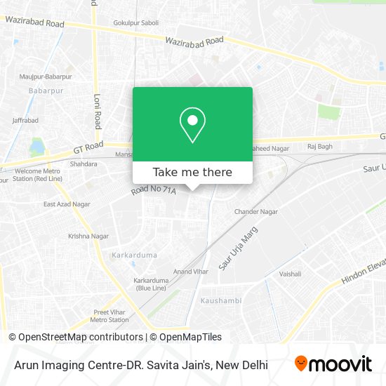 Arun Imaging Centre-DR. Savita Jain's map