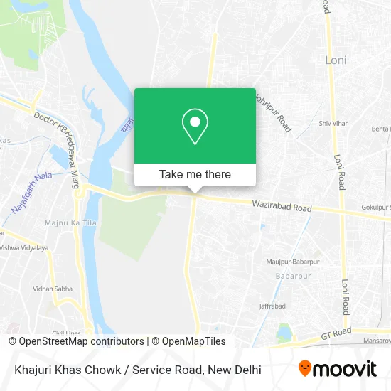 Khajuri Khas Chowk / Service Road map