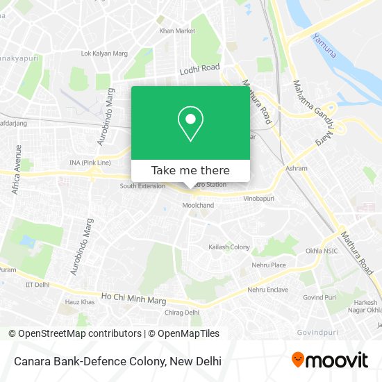 Canara Bank-Defence Colony map