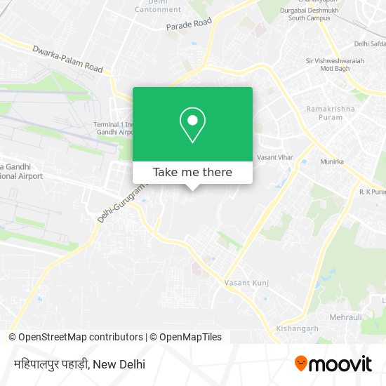 महिपालपुर पहाड़ी map