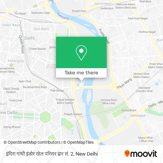 इंदिरा गांधी इंडोर खेल परिसर द्वार सं. 2 map