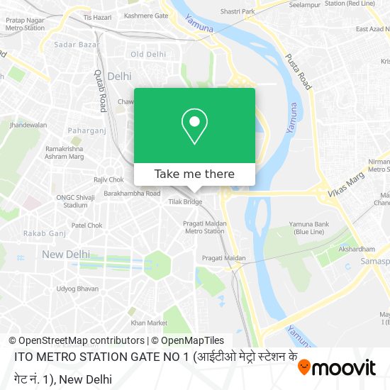ITO METRO STATION GATE NO 1 (आईटीओ मेट्रो स्टेशन के गेट नं. 1) map