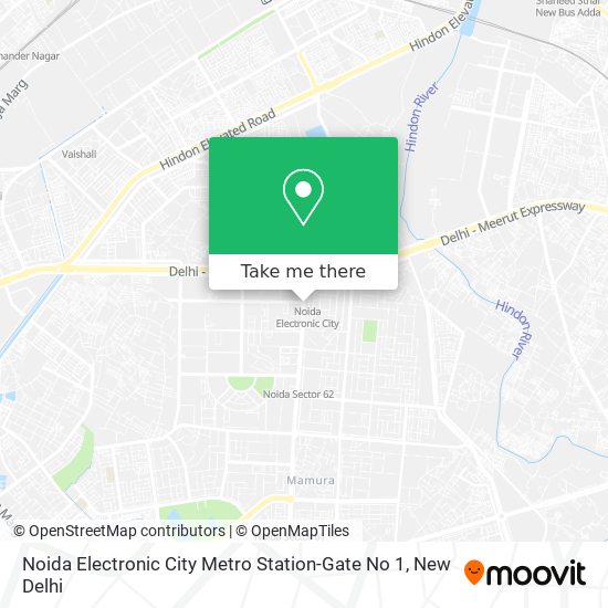 Noida Electronic City Metro Station-Gate No 1 map