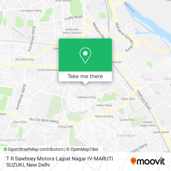 T R Sawhney Motors-Lajpat Nagar IV-MARUTI SUZUKI map
