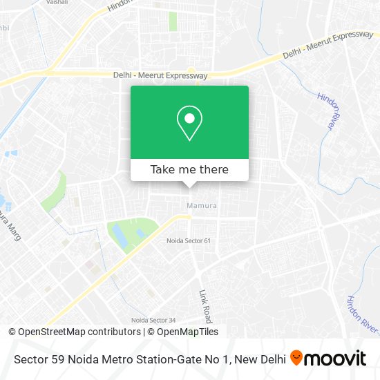 Sector 59 Noida Metro Station-Gate No 1 map