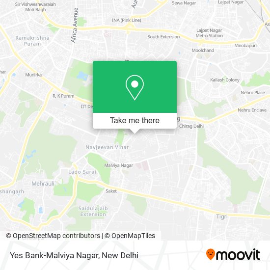 Yes Bank-Malviya Nagar map