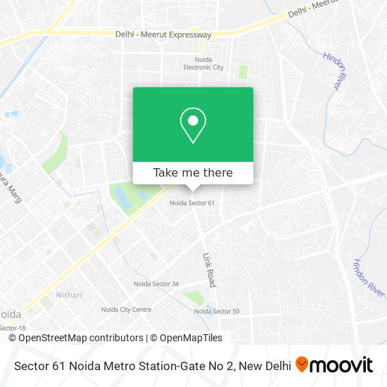 Sector 61 Noida Metro Station-Gate No 2 map
