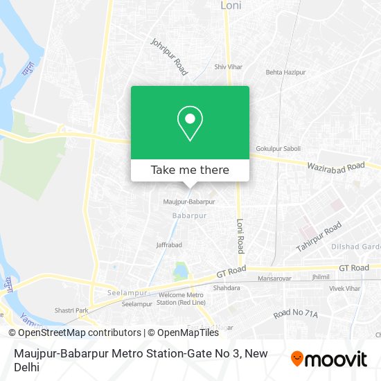Maujpur-Babarpur Metro Station-Gate No 3 map