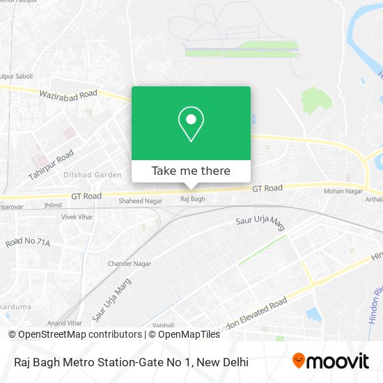 Raj Bagh Metro Station-Gate No 1 map