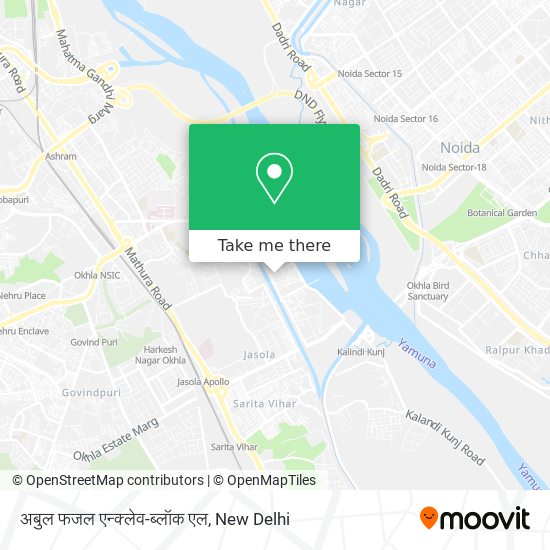 अबुल फजल एन्क्लेव-ब्लॉक एल map