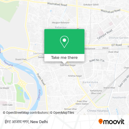 ईस्ट आजाद नगर map