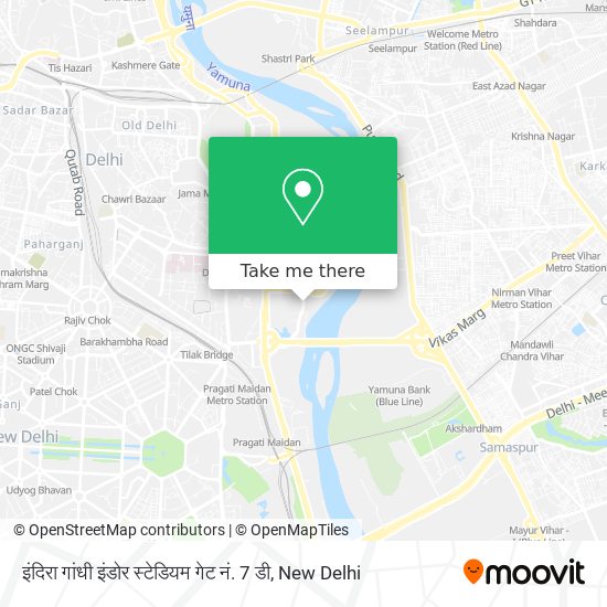 इंदिरा गांधी इंडोर स्टेडियम गेट नं. 7 डी map