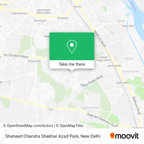 Shaheed Chandra Shekhar Azad Park map