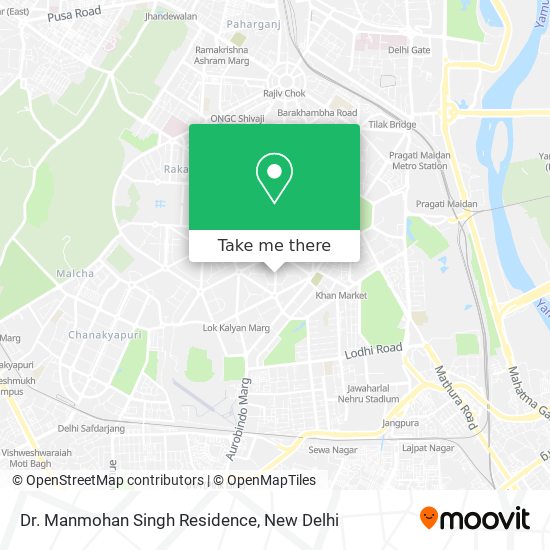 Dr. Manmohan Singh Residence map