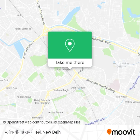 ब्लॉक बी-नई सब्जी मंडी map