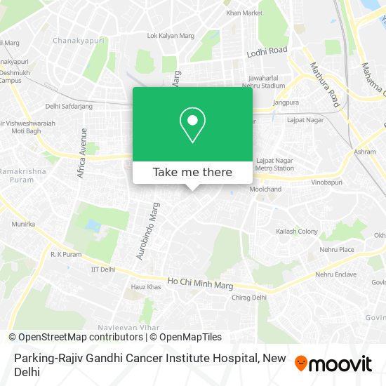 Parking-Rajiv Gandhi Cancer Institute Hospital map