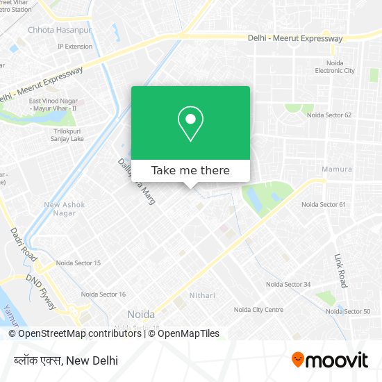 ब्लॉक एक्स map