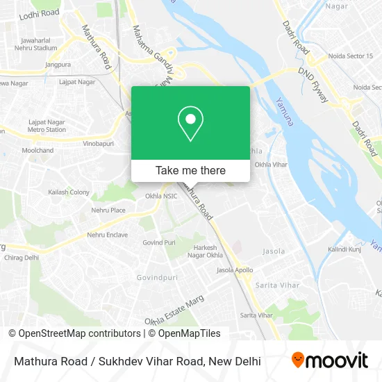 Mathura Road / Sukhdev Vihar Road map