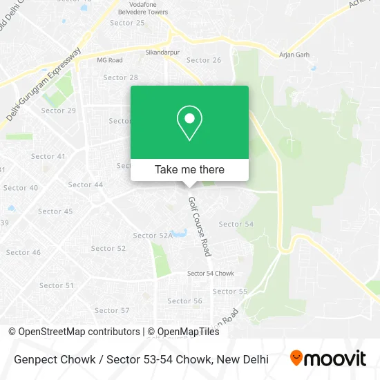 Genpect Chowk / Sector 53-54 Chowk map