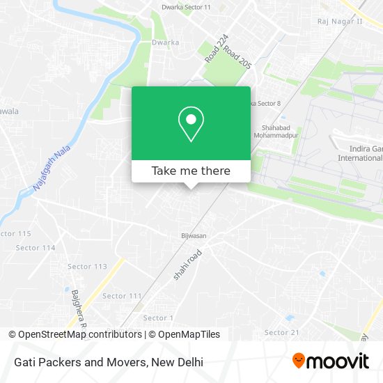 Gati Packers and Movers map