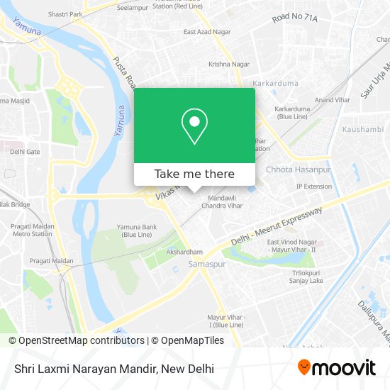 Shri Laxmi Narayan Mandir map
